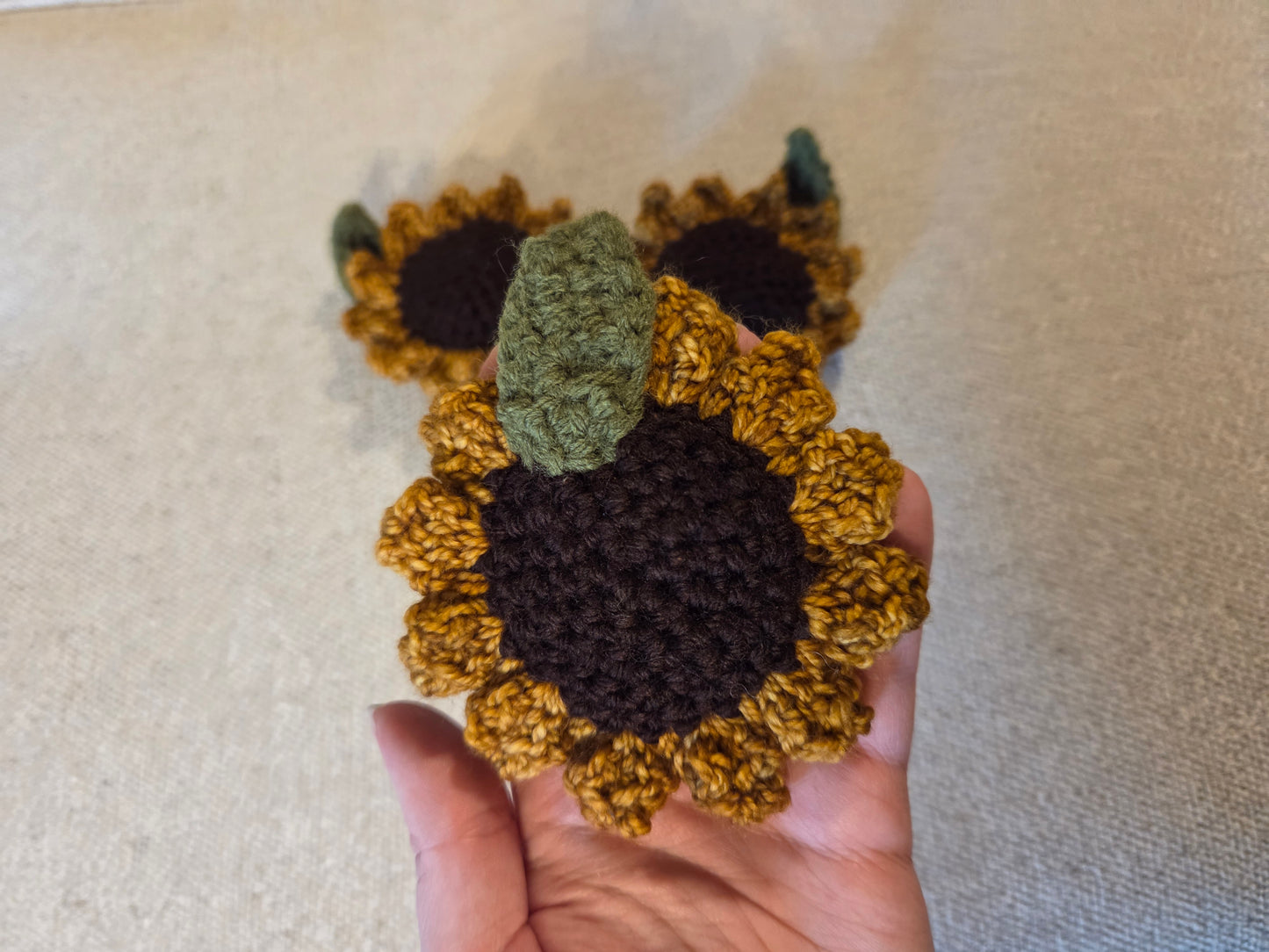 Handmade Sunflower Crocheted