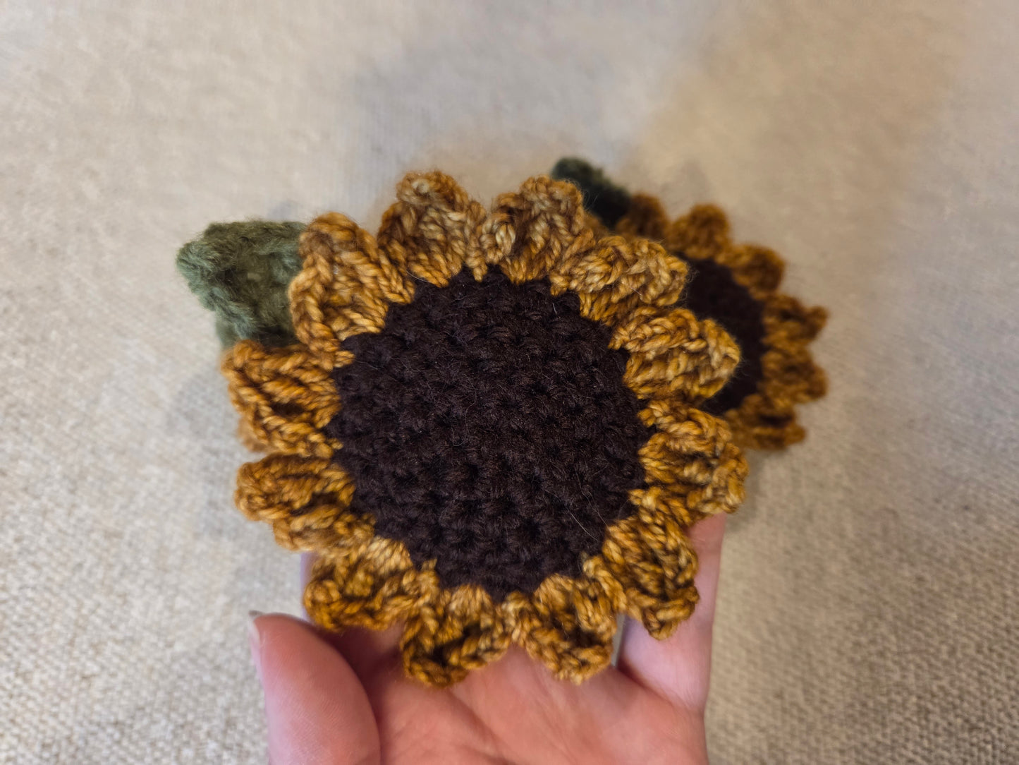Handmade Sunflower Crocheted