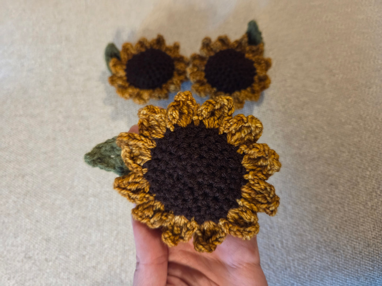 Handmade Sunflower Crocheted